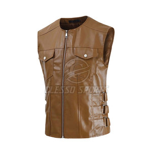 Chaleco de Cuero para Hombre, Nuevo Modelo, a la Moda, Resistente al Viento, Venta Caliente - Product Image 3