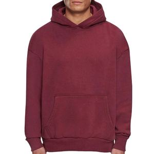 Sweat-shirts à capuche pour hommes en molleton polyester/coton, coupe classique, séchage rapide, respirants, décontractés, teinture unie, Clush Industries pour la vente en gros - Product Image 3
