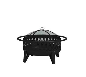 Brasero rond en métal noir avec motif étoile et lune pour jardin extérieur, barbecue, brasero décoratif en métal fait main, vente chaude - Product Image 1
