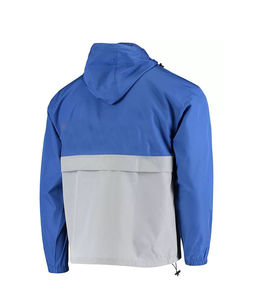 Veste Anorak Décontractée Hiver Slim Unie à Capuche Demi-Zip en Polyester Coupe-Vent Qualité Supérieure Personnalisable - Product Image 3