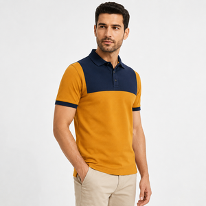 Polo classique personnalisé avec logo brodé, col contrastant, tissu jersey tricoté, pour uniforme, vente en gros sous marque privée - Product Image 1