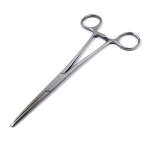 Pinces à moustiques Halsted 12,5 cm (5 pouces) droites à pointe fine, mâchoires entièrement dentelées 1x2 dents, poignée à anneau de verrouillage à cliquet - Product Image 1