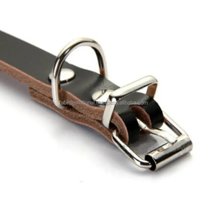 Wholesale Genuine <b>Leather</b> Plain Dog <b>Collar</b> Custom Logo Pet Training <b>Collar</b> - Product Image 4