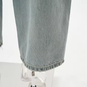 Jeans de Mezclilla Rectos de Color Sólido para Mujer, Corte Regular, 100% Algodón, Lavado Medio/Oscuro/Claro, Cómodos, Marca OARH INT INDUSTRY, 2026 - Product Image 3