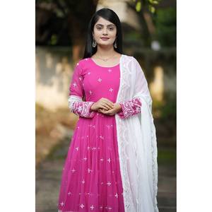 Designer <b>Modest</b> <b>Sets</b> Beautiful Party Wear Gown with Pendant and Dupatta for Special Occasions - Product Image 6