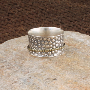 แหวนเงินแท้ 925 แบบหมุนได้ แหวนทำมือสำหรับสมาธิ แหวนคลายเครียด แหวนนิ้วโป้ง ขายส่ง - Product Image 4