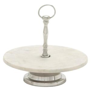 Base Redonda de Mármol Blanco para Pastel, Pedestal de Madera, Soporte Elegante para Pastel de Boda, Plato para Servir - Product Image 5