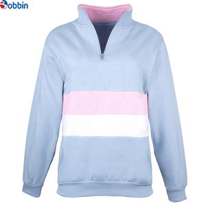 Sudaderas Unisex de Felpa Francesa 100% Algodón con Cierre de Cremallera de 1/4, Sudadera Oversize con Bloques de Color, Sudadera Casual con Cremallera de 1/4 - Product Image 5