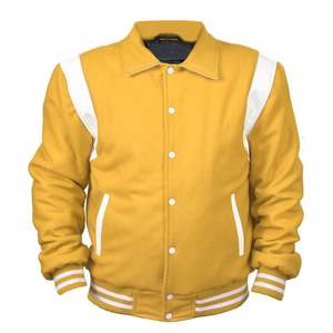 Blousons d'hiver en laine haut de gamme pour hommes, broderie personnalisée, patchwork, nouvelle mode, style universitaire, grandes tailles - Product Image 1