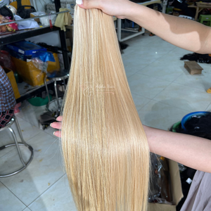 Extensiones de cabello humano recto de hueso sin procesar más vendidas de Vietnam, peluca frontal de encaje barata sin pegamento, aspecto Natural - Product Image 1