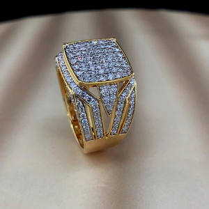 Anillo de compromiso de plata de ley 925 con baño de rodio y moissanita, diseño cuadrado con incrustaciones de diamantes, joyería de lujo estilo hip hop. - Product Image 5