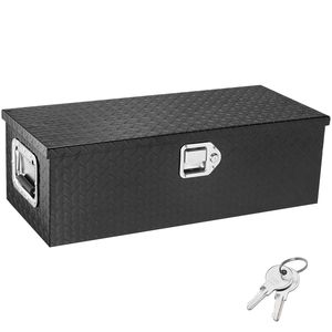 "Sturdy Steel & PC Diamond Plate Tool Box with Side Handle Lock & Key Heavy Duty Truck Bed <b>Chest</b> <b>Storage</b>" - Product Image 1