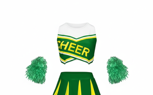 Ensembles d'uniformes de cheerleading pour femmes, taille adulte, personnalisables, avec nom d'équipe imprimé par transfert thermique, 100 % polyester 180g, sur mesure - Product Image 3