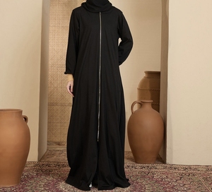 Nueva Abaya Tradicional Islámica Negra para Mujer, Estilo Saudí, Primavera 2026, Dubai, Poliéster Transpirable, Largo hasta el Tobillo, Musulmana - Product Image 4