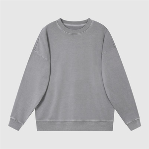 เสื้อสเวตเชิ้ตคอกลมแบบยูนิเซ็กซ์ สีพื้น ผ้าถัก ทรงปกติ สวมใส่สบายๆ สำหรับฤดูใบไม้ร่วง แขนยาว ผ้าฝ้าย เสื้อสเวตเชิ้ตผู้ชาย - Product Image 6