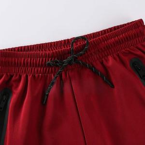 Ensemble de survêtement rouge pour homme avec capuche zippée et pantalon de jogging, 2 pièces, décontracté, respirant, tenue d'automne - Product Image 2
