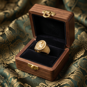 DIVYORO Anillo clásico con insignia de águila chapado en oro para hombre, para uso festivo y diario - Product Image 4