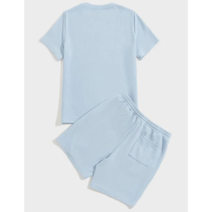 Ensembles d'été élégants pour hommes : T-shirt de plage et short, tenue deux pièces respirante et légère à manches courtes pour un style décontracté - Product Image 3
