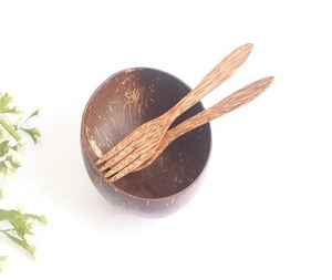 Cuenco de Coco Sin Pulir Vegano con Cuchara de Madera, Cuencos Vietnamitas Tallados a Mano, Cuencos Vintage de Concha Natural Blanca, Aptos para Servir Alimentos - Product Image 6