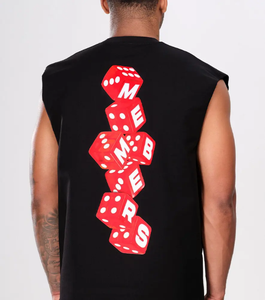 Débardeur à manches courtes pour homme, 100% coton blanc uni, impression numérique personnalisée du logo de la marque, taille plus - Product Image 4