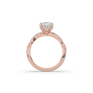 Bague de fiançailles élégante et légère en or massif 14K/10K avec diamant de laboratoire taille coussin 2,31 carats, coupe fantaisie, pierre de haute qualité - Product Image 3