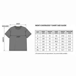 เสื้อยืดโอเวอร์ไซส์แขนสั้น ผ้าคอตตอนผสม คอกลม ไหล่ตก  เสื้อยืดเปล่า รับสกรีนโลโก้ ผลิตตามแบบ OEM - Product Image 6
