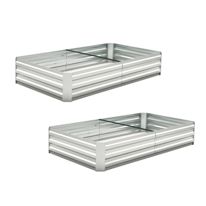 OEM & ODM Eco-Friendly Durable Galvanized Steel Raised Garden Bed Outdoor <b>Planter</b> Box for Outdoor Floor Gardens GB003 - Product Image 1