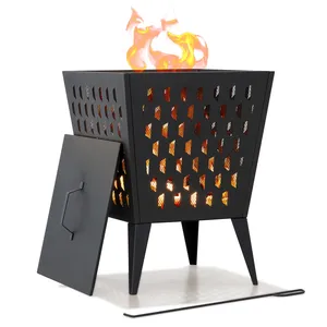 Brasero en acier fait main de luxe pour un patio, un jardin, une cour, une terrasse et des applications extérieures élégantes. Brasero moderne en métal. - Product Image 2