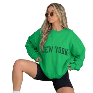 Sweat-shirt décontracté oversize à col montant pour femme, motif uni, en tissu polaire écologique, respirant et à séchage rapide - Product Image 6