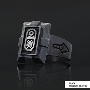 Bague Maçonnique BOJ 027 Personnalisée Unisexe Franc-Maçon Personnalisé Texas Maître Maçon Bague Chevalière Hip Hop Argent Prix Bas - Product Image 2