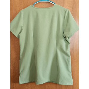 V-Neck <b>Scrub</b> <b>Top</b> for Women Classic Fit 2 Pockets High Performance Easy Care Women <b>Scrub</b> <b>Top</b> Doctor Short Sleeved Work Uniform - Product Image 3