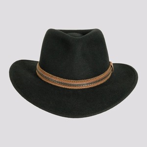 Chapeau de cowboy en feutre de laine de qualité supérieure pour hommes, style Fedora classique à large bord avec bande en cuir, vintage, pour ranch, extérieur, cowgirl - Product Image 3