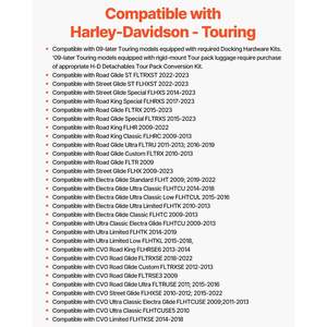 Respaldo Desmontable para Pasajero de Motocicleta, Negro, de 16 Pulgadas de Altura, Estructura en Forma de U, Compatible con -Davidson Touring Street Glide - Product Image 3