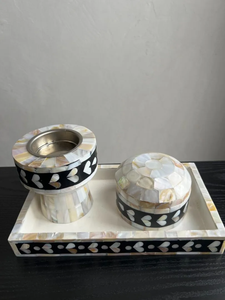 FAIZA CRAFT Mother Pearl Inlay Sandalwood Base Eco-Friendly Incense Burner Indian Design for Ramadan Eid Mubarak Gift Aromatic - Product Image 5