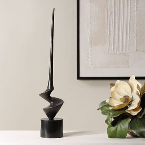 Nueva Escultura de Aluminio Trenzado Hecha a Mano, Diseño Moderno, Estatua Decorativa para Mesa de Salón, Adorno Negro, Figura Artística - Product Image 2