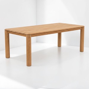 Table de repas d'extérieur, design scandinave, bois de teck massif naturel, résistant aux intempéries, mobilier d'extérieur pour hôtel, complexe hôtelier, villa, OEM - Product Image 1