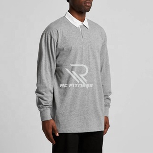 Polo homme à manches longues personnalisé, en coton et polyester respirant, avec impression en relief, prix de gros - Product Image 5