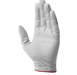 Gant de golf en cuir véritable blanc et rouge, main droite, antidérapant, à enfiler, unisexe, fabriqué au Pakistan, derniers gants de golf sportifs - Product Image 4