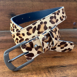 Ceinture pour jean personnalisée pour femmes en gros en cuir véritable à motif de serpent zèbre et léopard avec boucle ardillon en cuir de vachette imprimé d'animaux - Product Image 2