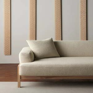 Minimalist Two Seat Upholstered <b>Sofa</b> Best Quality Fabric With Wooden Frame Fabric <b>Cover</b> For Living Room Furniture Hotel Villa - Product Image 4