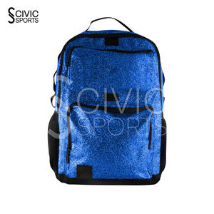 Sac à dos vintage imperméable unisexe pour enfants et adolescents Civic Sports Glitter Sparkly Sequin Stars 20-36L Sac d'école noir - Product Image 1