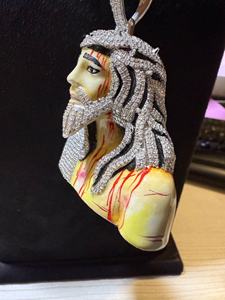 Pendentif Hip Hop en Argent Plaqué Or Jaune 925 Massif avec Moissanite et Diamants, Certifié GRA, pour Hommes et Femmes - Product Image 3