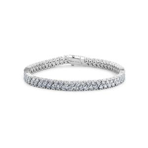 Bracelet tennis unisexe en or massif 14 carats avec diamants de laboratoire, sertissage griffe, certifié IGI, bijoux de mariage classiques AMBER JEWELS T-3571 - Product Image 3