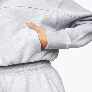 Conjunto Deportivo de 2 Piezas para Mujer, con Cierre, Estilo Urbano, con Logotipo Personalizado, Corte Regular, Top Corto, 100% Algodón - Product Image 6