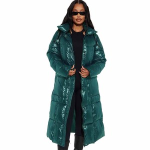 Vestes matelassées d'hiver pour femmes de qualité supérieure, à manches longues, avec broderie et doublure en laine - Coupe ajustée respirante personnalisée - Product Image 1