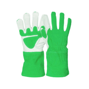 Gants de soudage TIG industriels en cuir de vachette lisse et croûte de cuir, ignifuges, équipement de protection individuelle pour la sécurité des mains lors du travail - Product Image 4