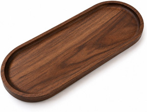 Plateau de service décoratif moderne de luxe en bois poli fait main pour le petit-déjeuner, le café, le thé, les collations, la présentation des aliments, le rangement à domicile, compatible lave-vaisselle - Product Image 6