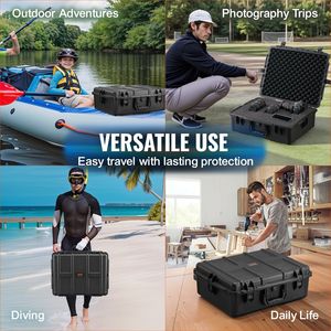 Valigia Impermeabile Resistente alle Intemperie con Schiuma Pretagliata, Maniglie Retrattili, Borsa e Astuccio Impermeabile per Viaggi e Caccia - Product Image 6