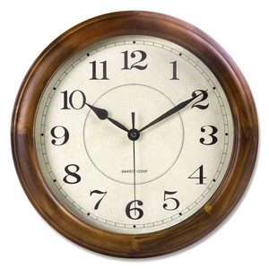 Horloge murale artisanale en bois de chêne avec chiffres romains - Design antique en gros - Product Image 5