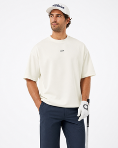 Primora Global Ensemble de T-shirts en polyester tricoté surdimensionnés pour hommes, séchage rapide, couleur unie, décontracté, été, golf, athleisure, manches courtes, ODM - Product Image 2